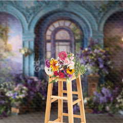 Lofaris Grand Conservatory Archway Photography Backdrop Purple Lilac Floral Decor Elegant Palace Wedding Background