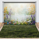 Lofaris Grassland Floor Fence Floral Spring Combo Set Backdrop