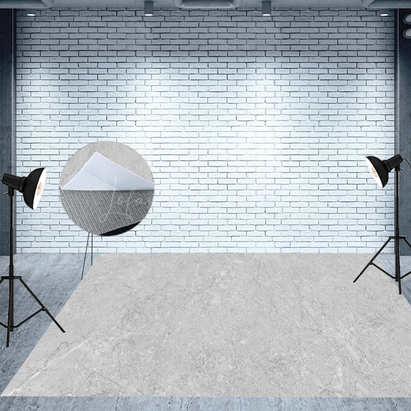 Lofaris Gray Marble Crack Simple Photo Fabric Floor Backdrop
