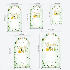 Lofaris Green and Gold Lucky ONE St. Patrick’s Day Arch Backdrop Kit Shamrock First Birthday Party Decor