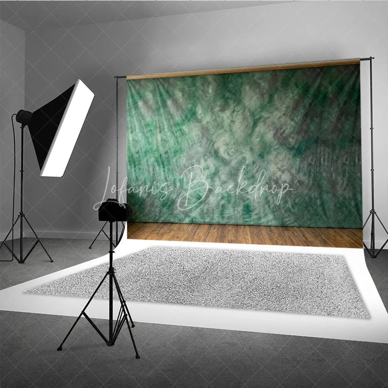 Lofaris Green and Grey Abstract Mottled Photography Backdrop Artistic Textured Studio Prop for Professional Portrait Sessions