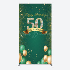 Lofaris Green Balloons Sparkle 50th Birthday Arch Backdrop