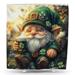 Lofaris Green Beer Gnome St Patricks Day Shower Curtain