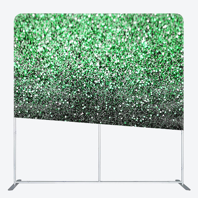 Lofaris Green Black Glitter Party Pillow Cover Backdrop