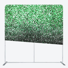 Lofaris Green Black Glitter Party Pillow Cover Backdrop