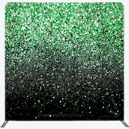 Lofaris Green Black Glitter Party Pillow Cover Backdrop