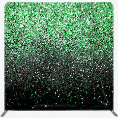 Lofaris Green Black Glitter Party Pillow Cover Backdrop