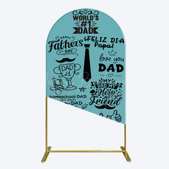 Lofaris Green Black Worlds 1 Dad Fathers Day Arch Backdrop