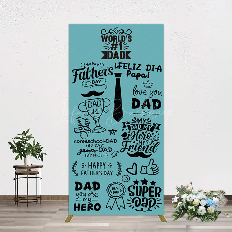 Lofaris Green Black Worlds 1 Dad Fathers Day Rectangle Backdrop