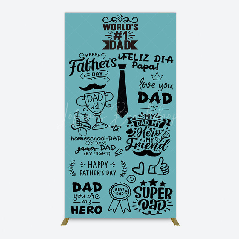 Lofaris Green Black Worlds 1 Dad Fathers Day Rectangle Backdrop