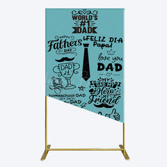 Lofaris Green Black Worlds 1 Dad Fathers Day Rectangle Backdrop