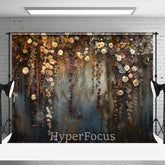 Lofaris Green Blue Abstract Wall Floral Fine Art Backdrop