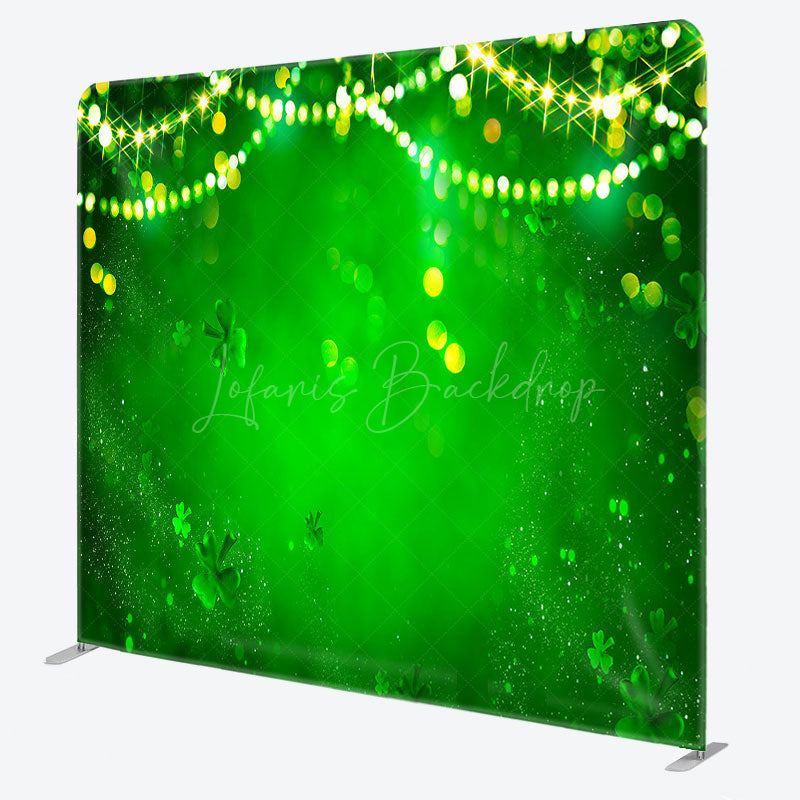 Lofaris Green Bokeh Clover St Patricks Pillow Cover Backdrop