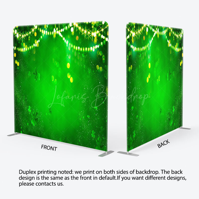 Lofaris Green Bokeh Clover St Patricks Pillow Cover Backdrop