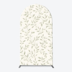 Lofaris Green Botanical Stork and Baby Bassinet Arch Backdrop Kit A Little Is On The Way Shower Decor