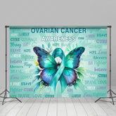 Lofaris Green Butterfly Ovaroian Cancer Awareness Backdrop