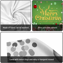 Lofaris Green Christmas Vibe Candy Cane Garage Door Banner