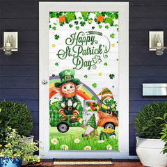 Lofaris Green Clover Grass Gnome St Patricks Day Door Cover