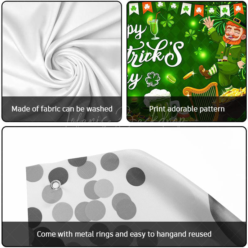 Lofaris Green Clover Happy St Patricks Day Garage Door Banner