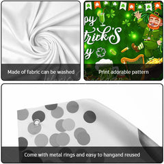 Lofaris Green Clover Happy St Patricks Day Garage Door Banner