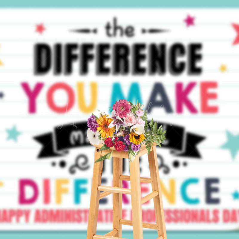 Lofaris Green Diary Administrative Professionals Day Backdrop