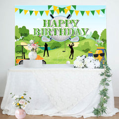 Lofaris Green Field Golf Sports Backdrop For Birthday Party
