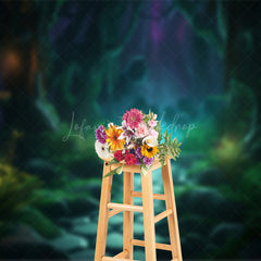 Lofaris Green Grass Path Magic Night Halloween Backdrop