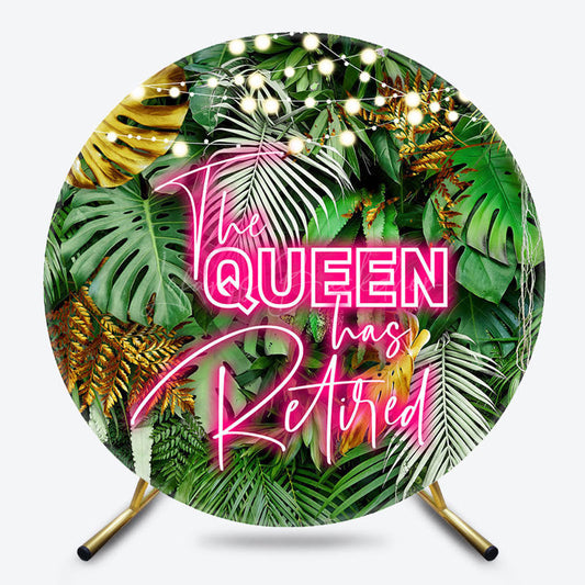 Lofaris Green Hawaii Plants Round Queen Retirement Backdrop