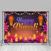 Lofaris Green Leaves Mandala Bunga Malai Diwali Backdrop