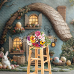 Lofaris Green Magical House Spring Greenery Easter Backdrop