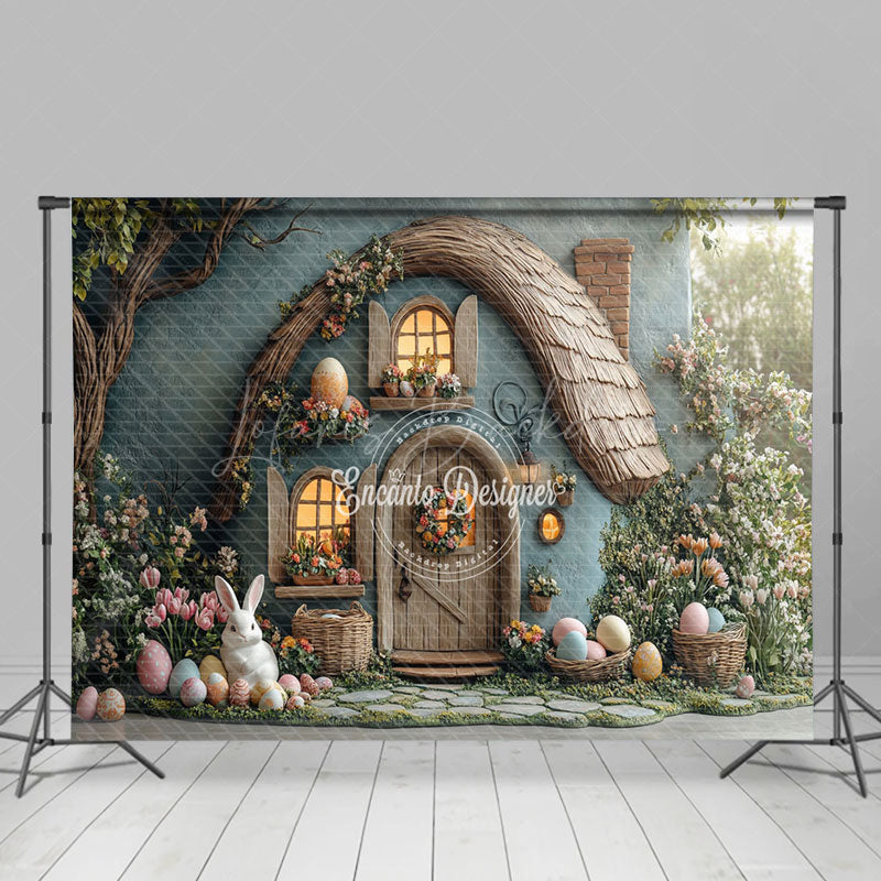 Lofaris Green Magical House Spring Greenery Easter Backdrop