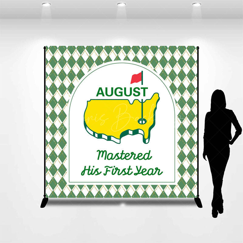 Lofaris Green Mastered First Year Custom Birthday Backdrop