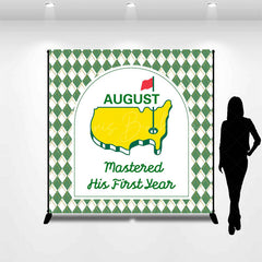 Lofaris Green Mastered First Year Custom Birthday Backdrop