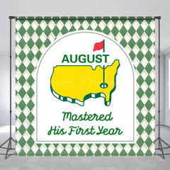 Lofaris Green Mastered First Year Custom Birthday Backdrop