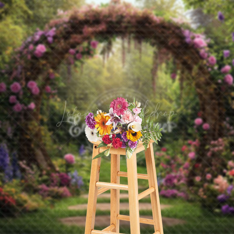 Lofaris Green Natural Forest Arch Floral Wedding Backdrop