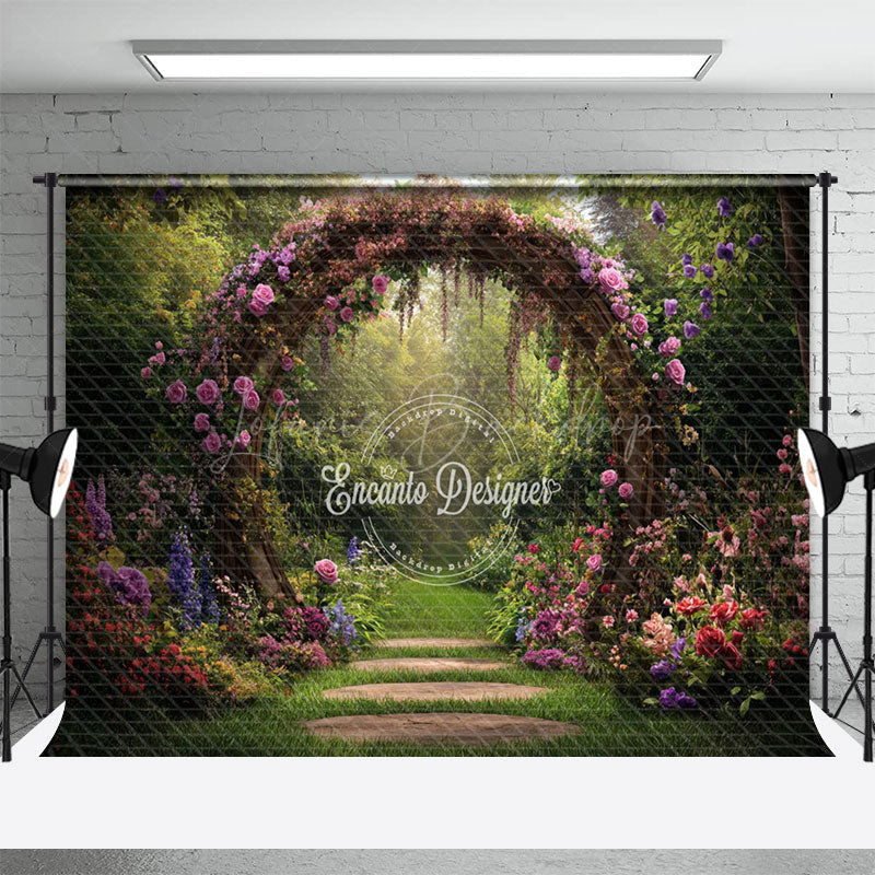 Lofaris Green Natural Forest Arch Floral Wedding Backdrop