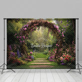 Lofaris Green Natural Forest Arch Floral Wedding Backdrop