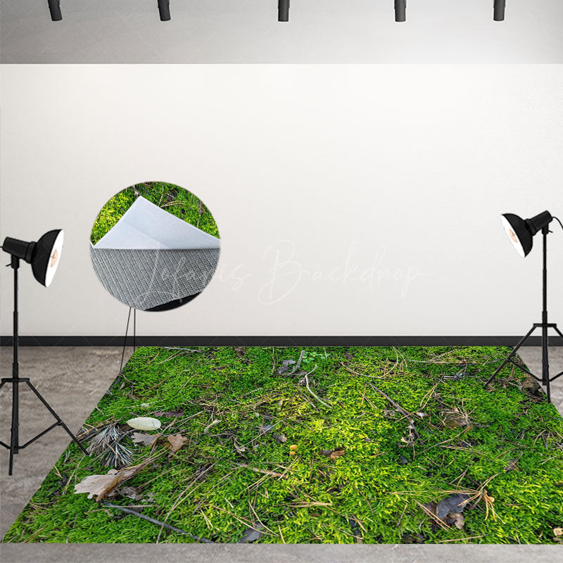 Lofaris Green Natural Forest Landscape Room Set Backdrop