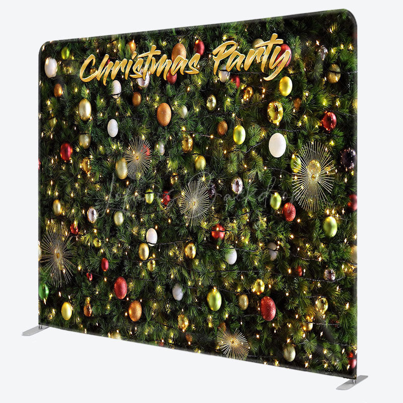 Lofaris Green Pine Leaves Bauble Xmas Pillow Case Backdrop