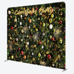 Lofaris Green Pine Leaves Bauble Xmas Pillow Case Backdrop