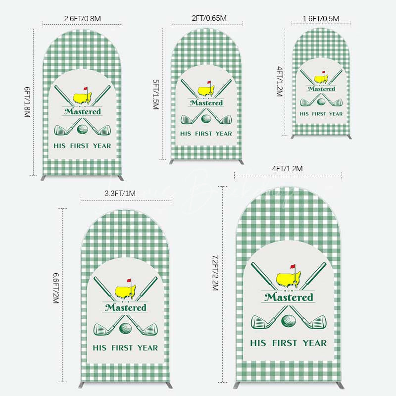 Lofaris Green Plaid Mastered His First Year Arch Backdrop