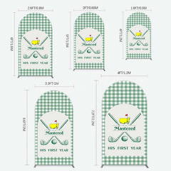 Lofaris Green Plaid Mastered His First Year Arch Backdrop