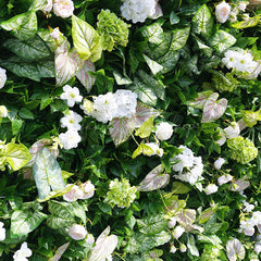 Lofaris Green Plant Leaves White Rose Flower Wall For Wedding