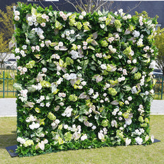 Lofaris Green Plant Leaves White Rose Flower Wall For Wedding