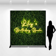Lofaris Green Plant Simple Vibe Custom Birthday Backdrop