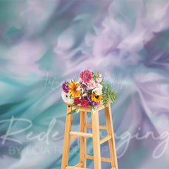 Lofaris Green Purple Pastel Oil Painting Abstract Backdrop