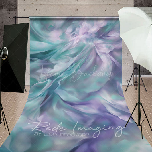 Lofaris Green Purple Pastel Oil Painting Sweep Backdrop
