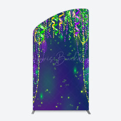 Lofaris Green Purple Ribbons Birthday Party Arch Backdrop