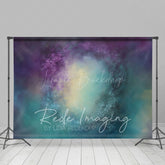 Lofaris Green Purple Yellow Abstract Painterly Photo Backdrop