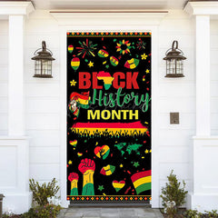Lofaris Green Red Yellow Black History Month Door Cover